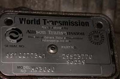 allison transmission tag